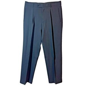 Hugo Boss VTG Dress Pants Einstein Sigma Black 100% Wool W36x31 Made in USA Sz36